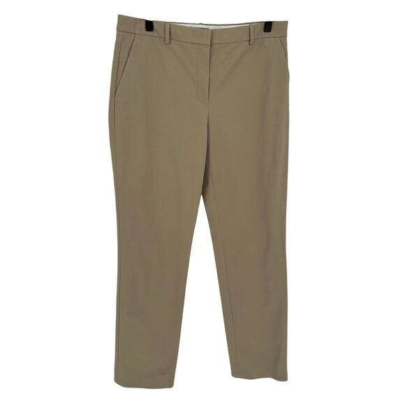 Theory NWT Tailored Trouser Pants Beige Stone Double Stretch Office Workwear 8 - Picture 1 of 10